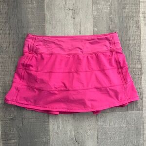 lululemon sonic pink pace rival skirt